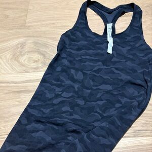 lululemon athletica Black Camouflage Racerback Tank
